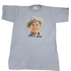 Vintage Ronald Reagan USA President 80s Adult Small Republican Tee